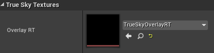 trueSKYOverlayRT must also be assigned in the TrueSkyTextures section of the trueSKYActor.