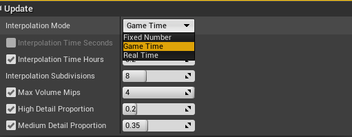 Different methods of interpolating time